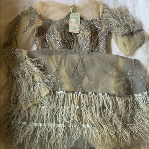 Sequin and Feather women dress